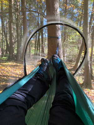 Origin Outdoors Hängematte mit Moskitonetz, grün