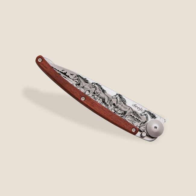 Deejo Tattoo Wild Horses Folding Knife