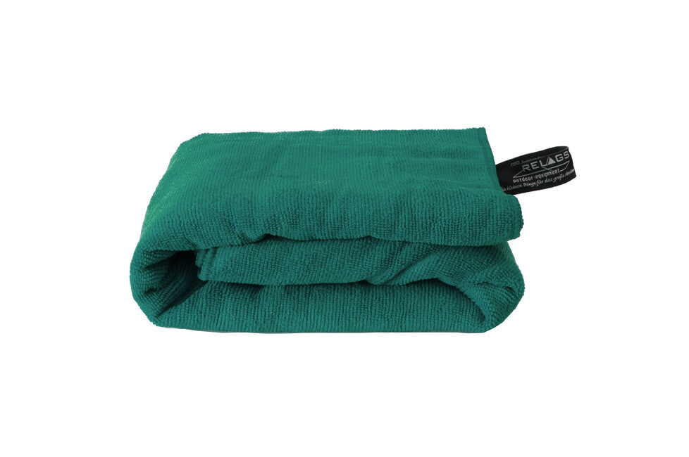 BasicNature Terry Πετσέτα 75 x 150 cm, θαλάσσια πράσινο με θήκη