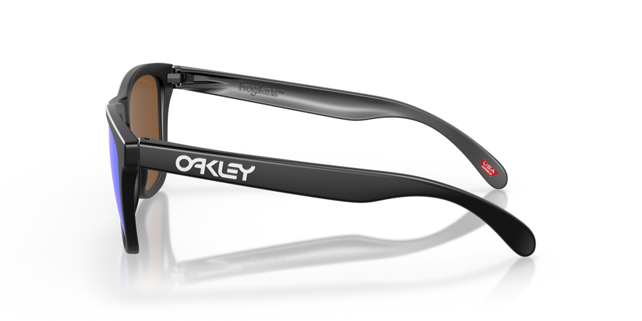 Oakley FROGSKINS Sunglasses, Matte Black Frame, Prizm Violet Lenses, 55