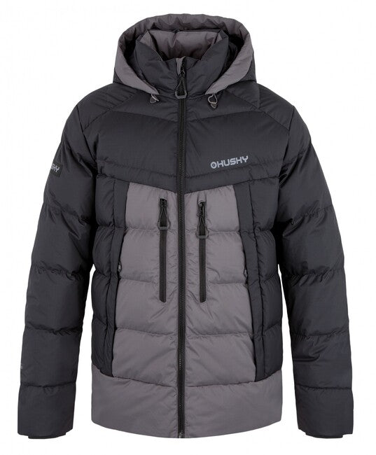 HUSKY Durra Men's Down Jacket, Black/Grey