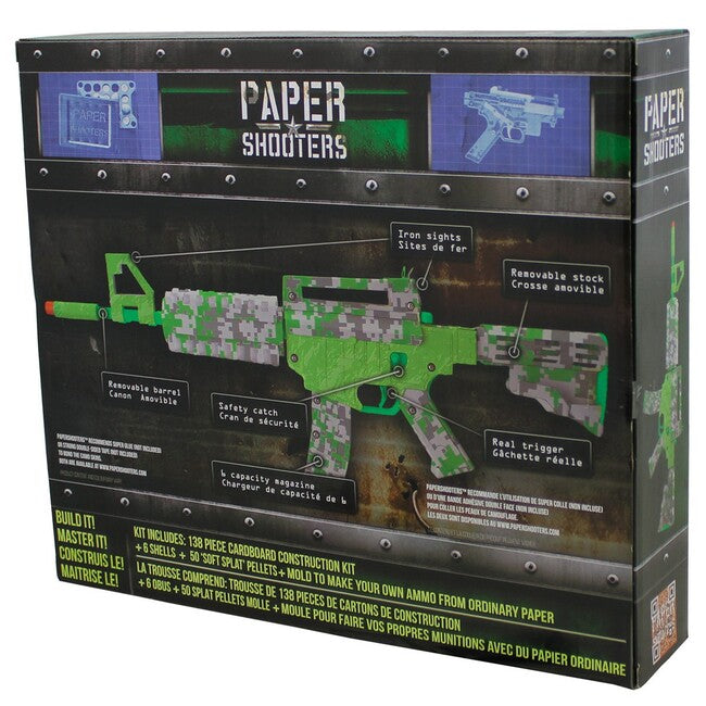 Paper Shooters Foldable Gun Set Green Spit