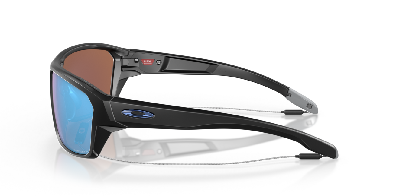 Oakley SPLIT SHOT Sunglasses, Matte Black Frame, Prizm Deep Water Polar 64 Lenses