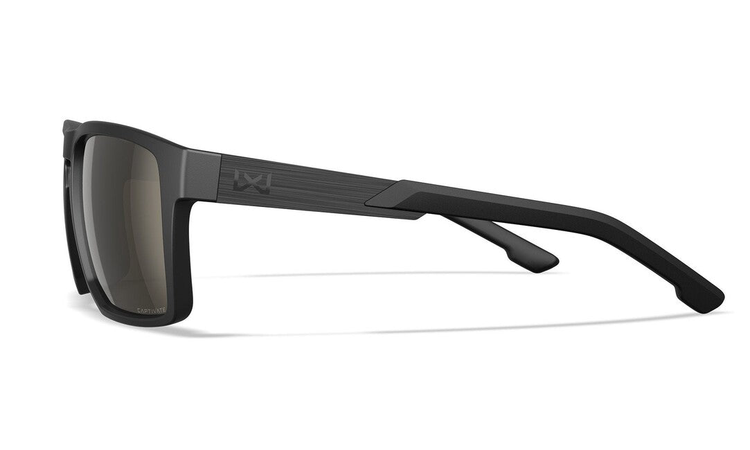 Wiley X Apex Sunglasses, Polarized Tungsten Mirror/Matte Black