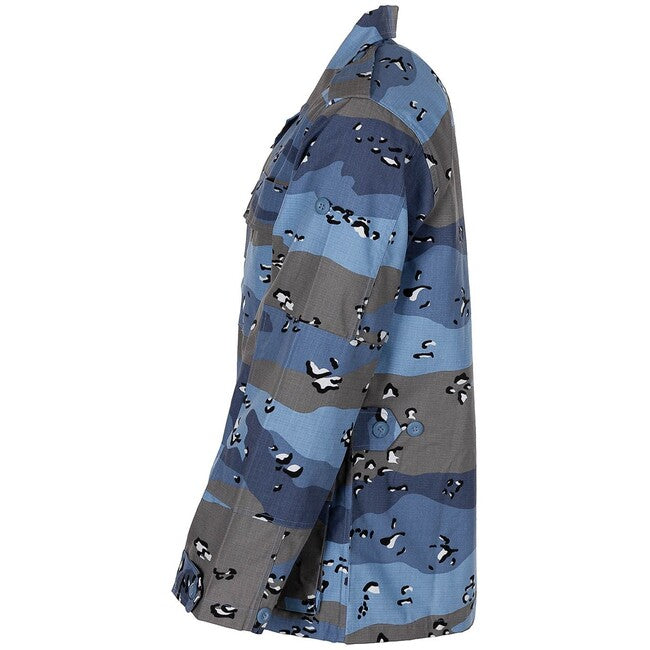 MFH Amerikanische Feldbluse BDU Rip stop, chocolate chip blue camo