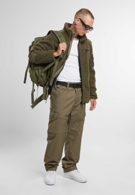 Brandit Ramble Teddyfleece Men's Fleece Jacket, Olive