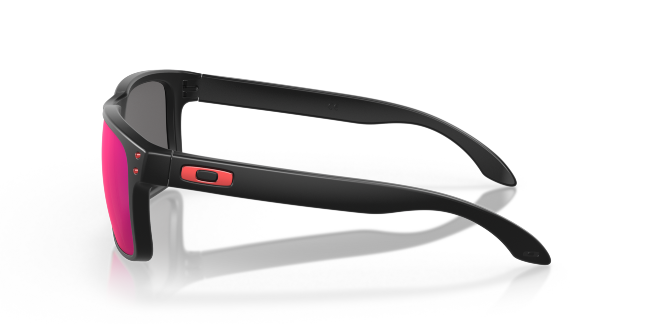 Oakley Holbrook Sunglasses, Matte Black Frame, Positive Red Iridium Lenses, 57