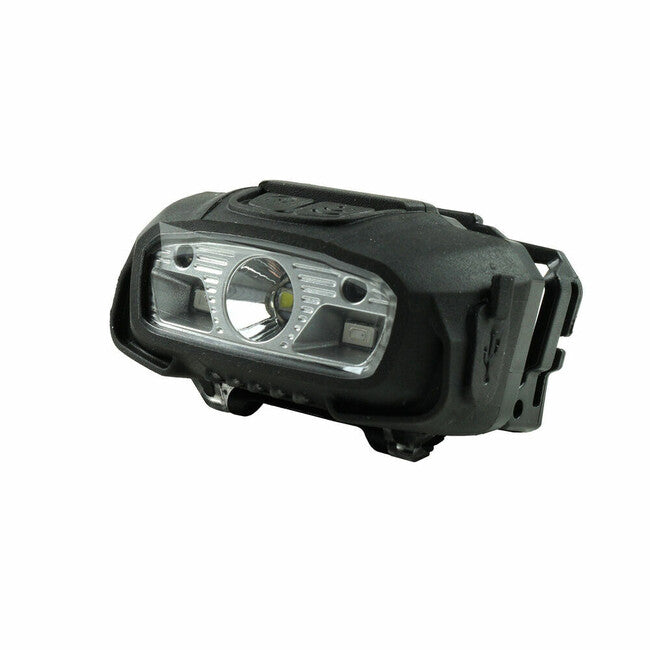 XTE LED Headlamp with Rubber Coating, Red Light Strobe, USB-C