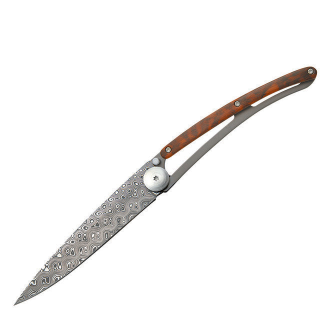 Deejo Exception Damascus Folding Knife