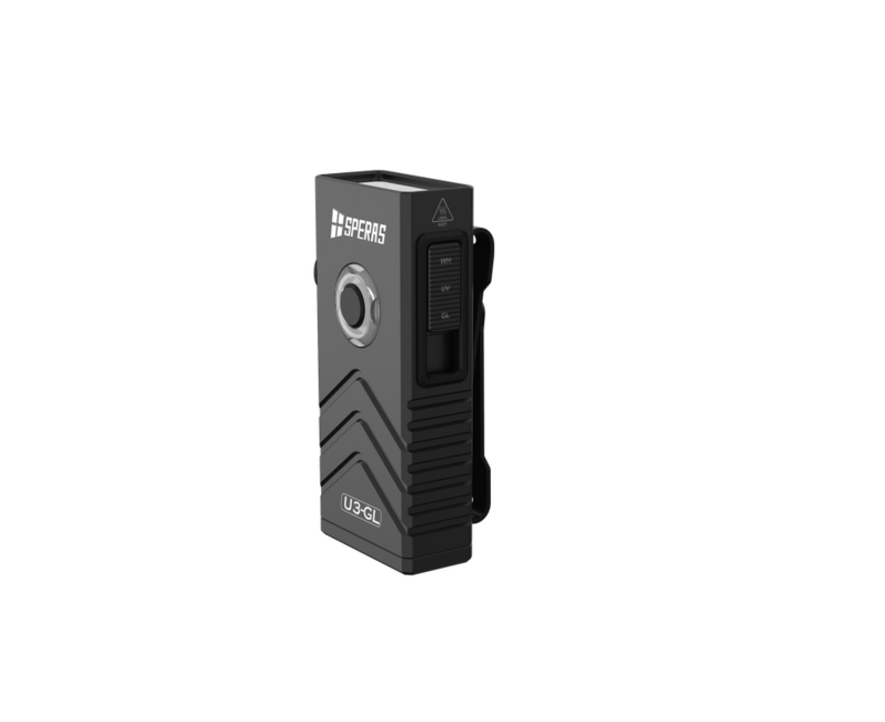 Speras U3-GL Multifunctional EDC Flashlight, Black