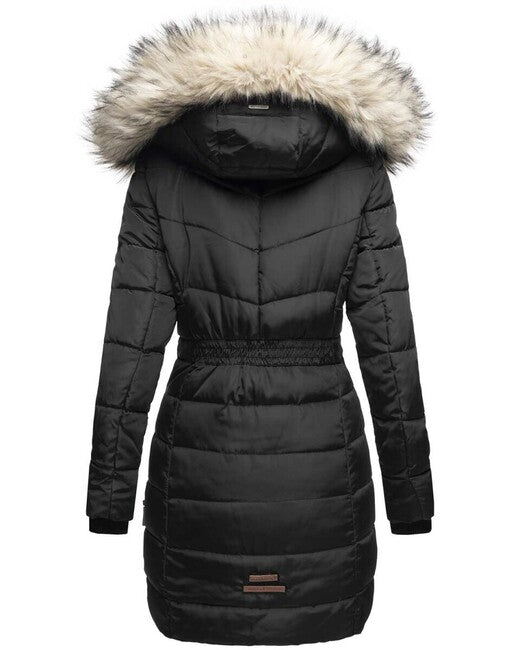 Navahoo Paula damen Winterparka mit Kapuze, schwarz