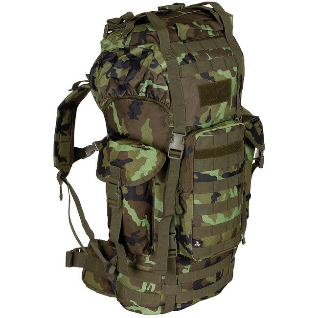 MFH MOLLE 65L Rucksack Aluminiumstange M95 CZ camo