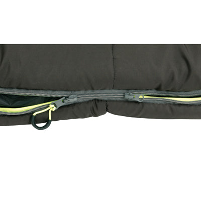 Outwell Contour Supreme Schlafsack Kaffee Reißverschluss links