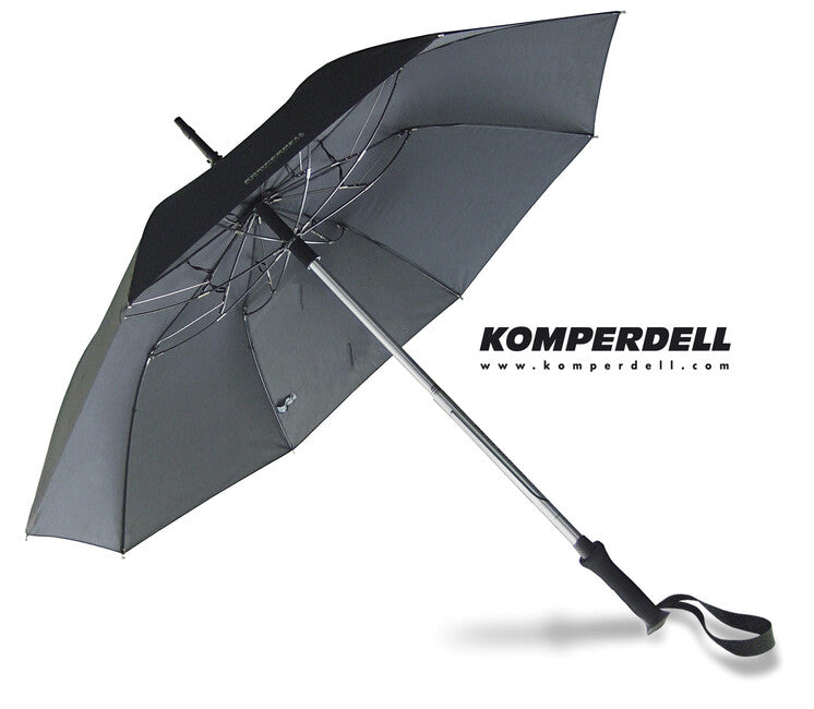 EuroSchirm Komperdell Combined Trekking Pole with Umbrella, Black