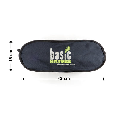 BasicNature Ultralight High Rest Camping Chair, Black