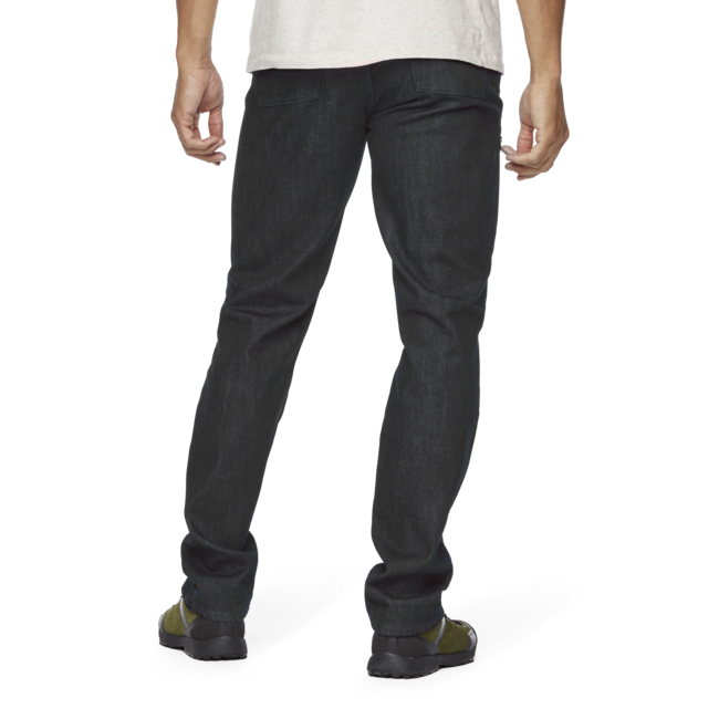 Black Men's Diamond Mission Wool Denim Jeans, Dark Grey
