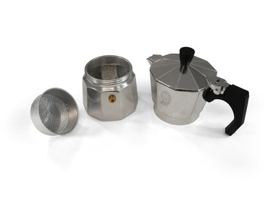 Origin Outdoors Espresso Coffee Maker, 3 Cup, Stainless Steel