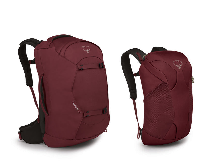 Osprey Fairview 55 Travel Backpack, Zircon Red