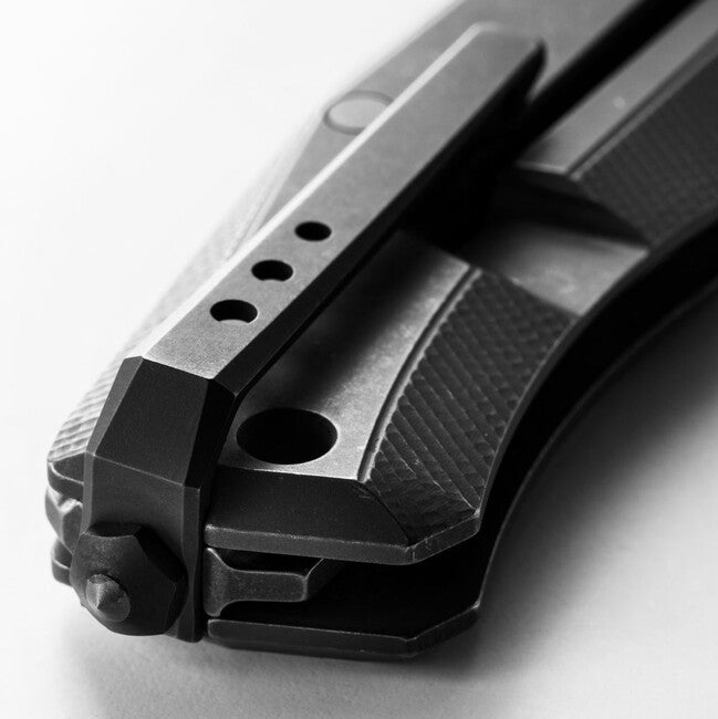 Lionsteel Myto High-Tech-EDC-Schließung voll-schwarz Messer mit M390 Stahlklinge mit Gürtelclip MYTO MT01B BW