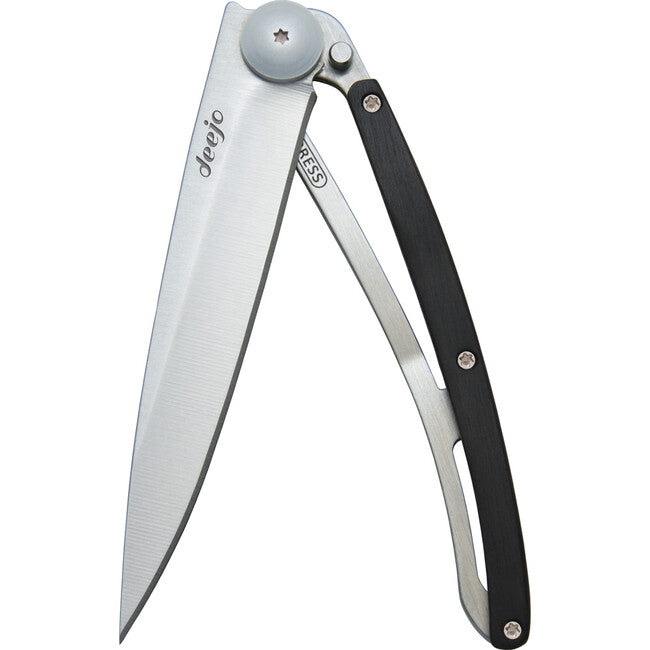 Deejo Folding Knife Wood Ebony