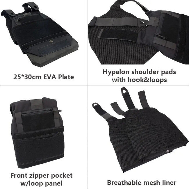 DRAGOWA Tactical Lightning Tactical Vest, Black