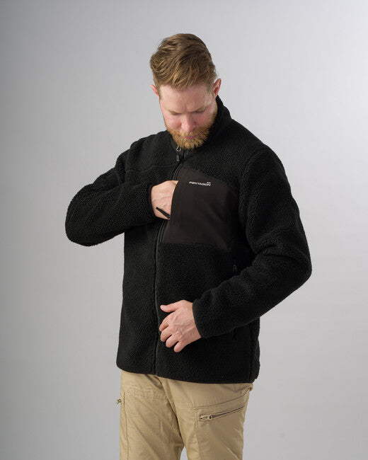 Pentagon Herren- Fleece- Jacke Summit Sherpa, schwarz