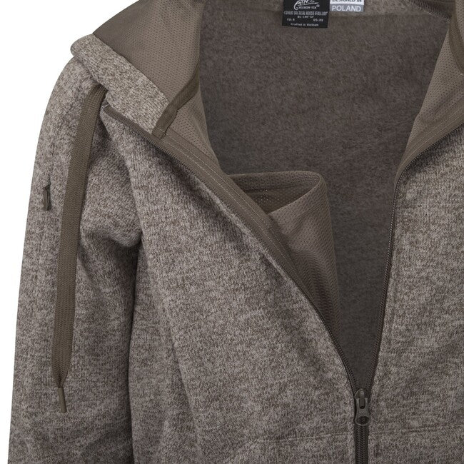 Helikon-Tex Covert Tactical Full Zip Hoodie, Melange Light Tan