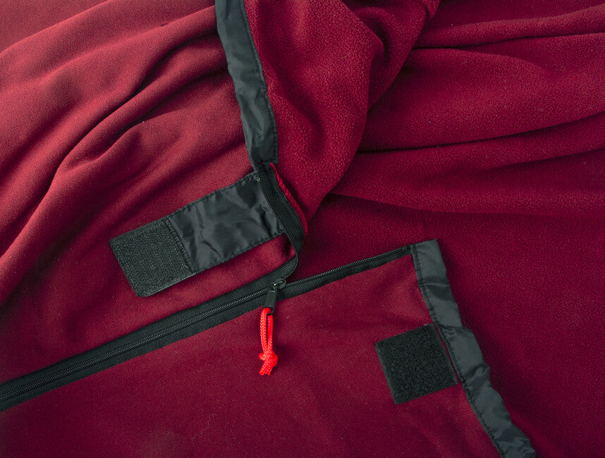 Origin Outdoors Microfleece Sleeping Bag Liner Mummy Shape, Burgundy