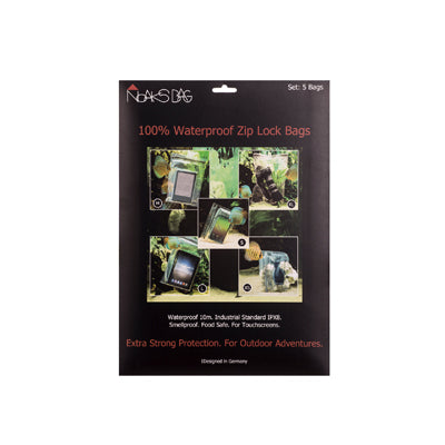Noaks Waterproof Pouches 5 Sizes, 5 Pieces