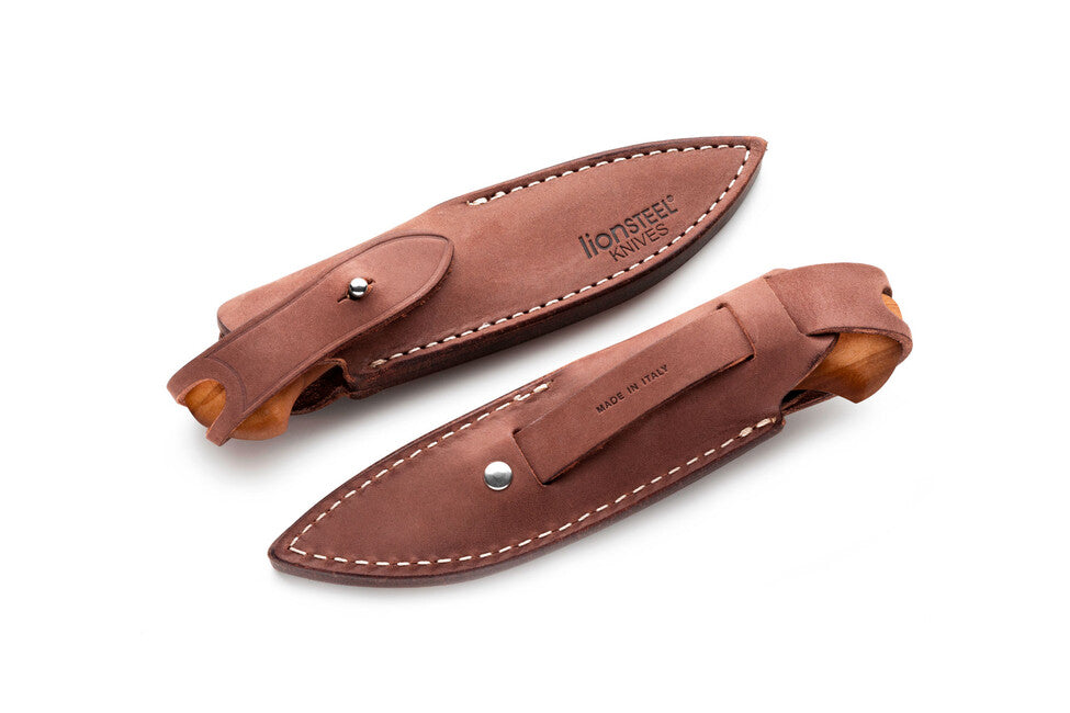 Lionsteel WILLY WL1 UL Fixed Blade Knife, Olive Wood Handle