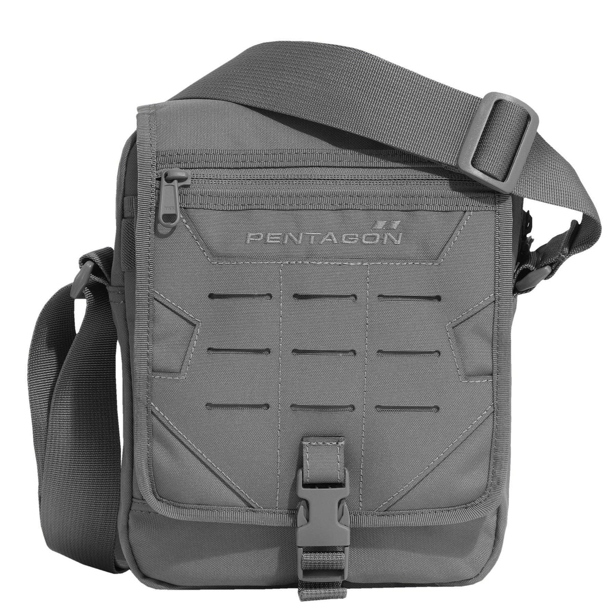 Pentagon Messenger Sling Shoulder Bag, Grey