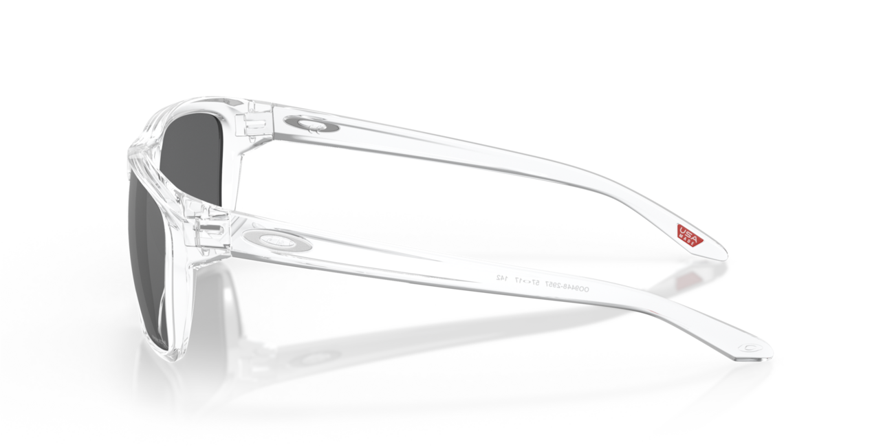Oakley SYLAS Sunglasses, Polished Clear Frame, Prizm Black Lenses, 57