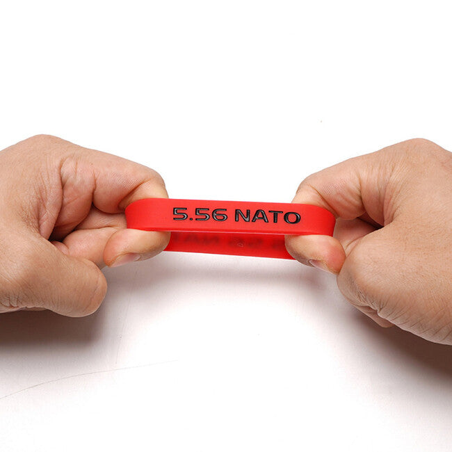 Leguon Volt 5,56 mm Gummiband zur Markierung des Magazins, rot-schwarz