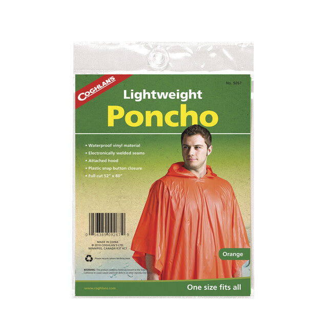 Coghlan's Lightweight Poncho, Orange