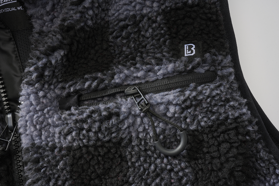 Brandit Teddyfleece fleeceweste, schwarz/grau