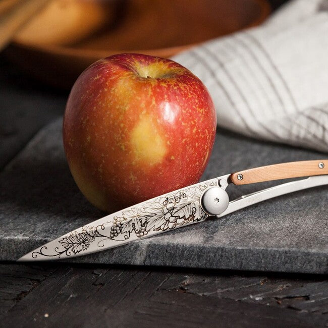 Deejo Tattoo Wood Grand Cru Folding Knife