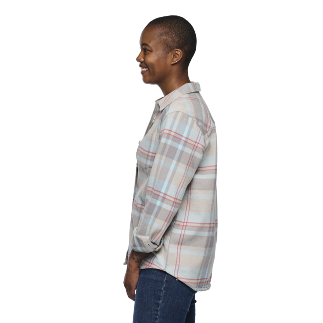Black Diamond Project Flannel damen-Flanellhemd, zinnfarben-blau kariert