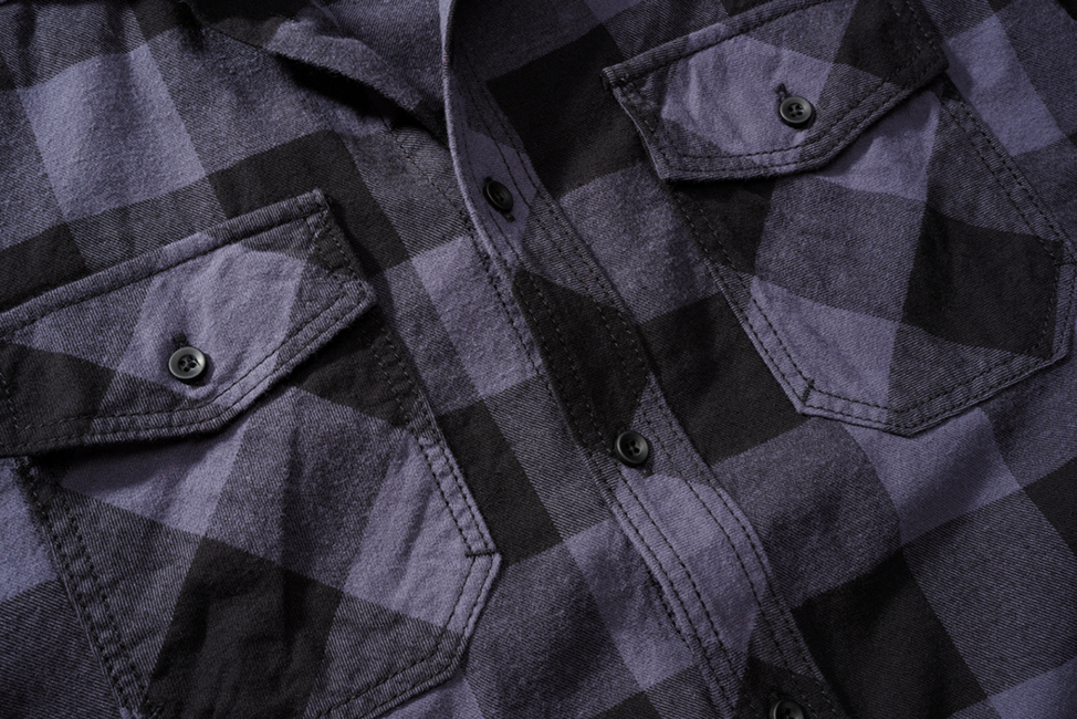 Brandit Check kurzarmhemd, schwarz/grau