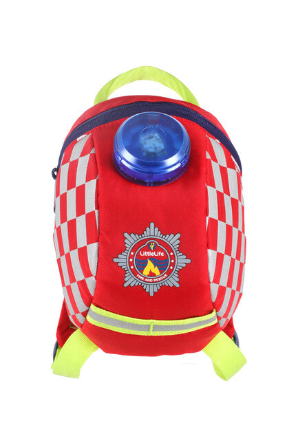 LittleLife Emergency Backpack for Toddlers Fire 2L with Flashing Light