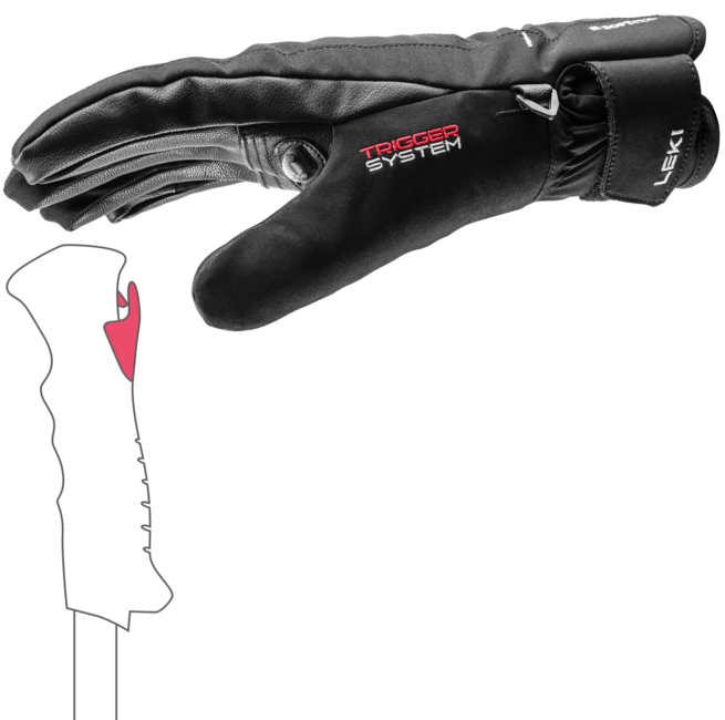 LEKI Cerro 3D Women γυναικεία χειμερινά γάντια κατάβασης, μαύρο