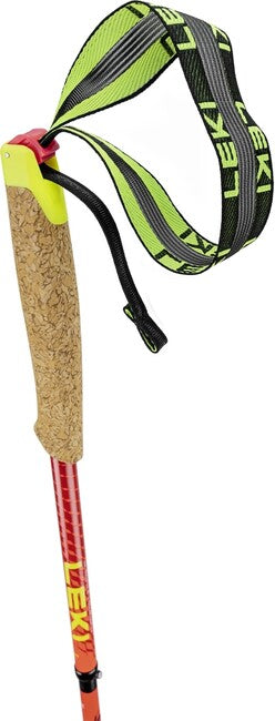 LEKI Alphatrail FX.One Superlite Trail Running Stöcke, Natural carbon - hellrot - neon pink