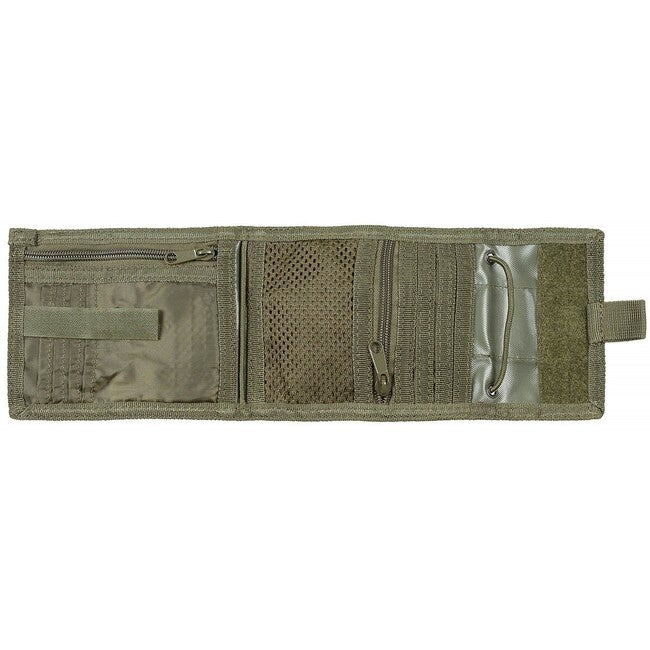MFH Neck Wallet with Cord, OD Green