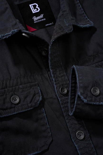 Brandit Vintage langarm-shirt, schwarz