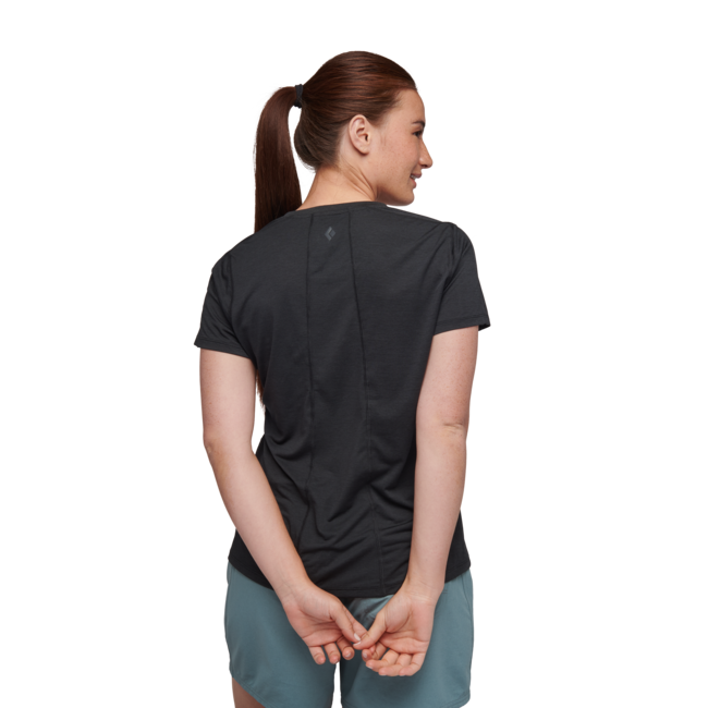 Black Diamond Lightwire Tech damen-Kurzarm-T-shirt, schwarz