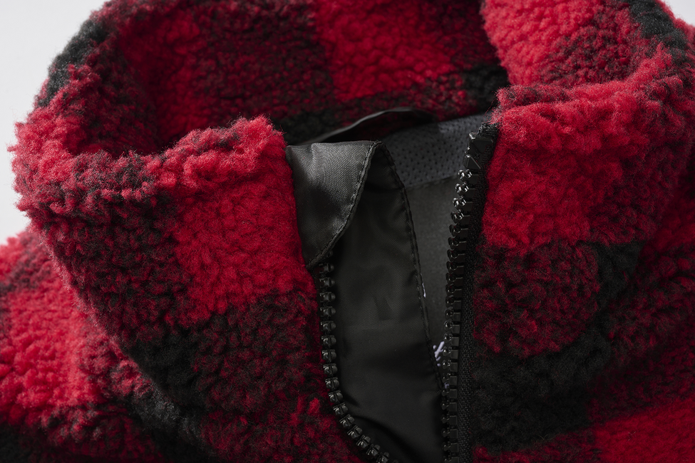 Brandit Teddyfleece fleeceweste, rot/schwarz