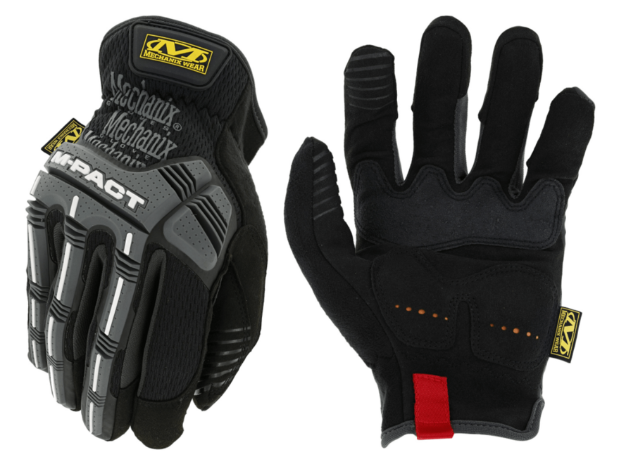 Mechanix M-Pact Open Cuff Work Gloves, Black/Grey