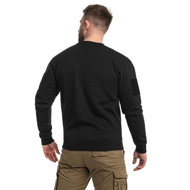 Mil-Tec Tactical Sweatshirt mit Rundhalsausschnitt, schwarz