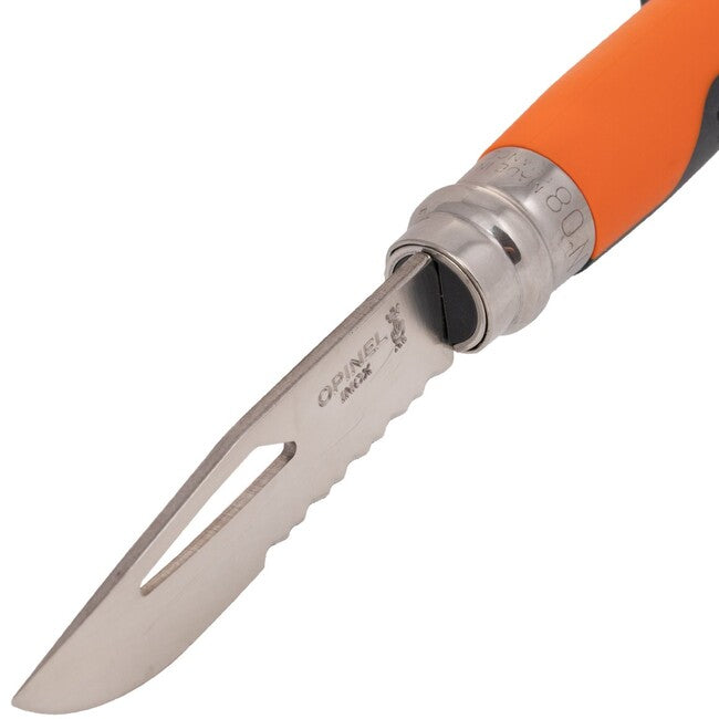 Opinel VRI N°08 Φακελωτό Μαχαίρι Outdoor Inox, Πορτοκαλί