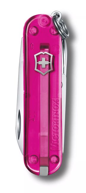 Victorinox Classic SD Pocket Knife, Transparent Pink
