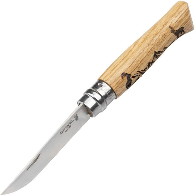 Opinel VRI N°08 Inox Animalia 2019 Klappmesser mit Gämsenmotiv